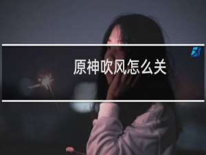 原神吹风怎么关