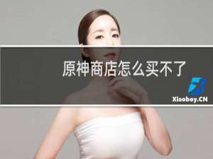 原神商店怎么买不了