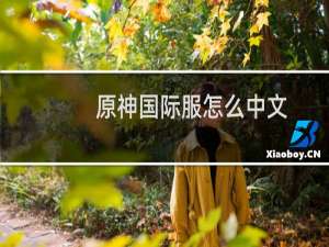 原神国际服怎么中文