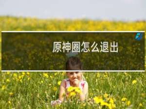 原神圈怎么退出