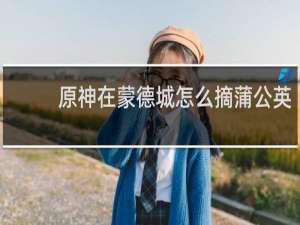 原神在蒙德城怎么摘蒲公英