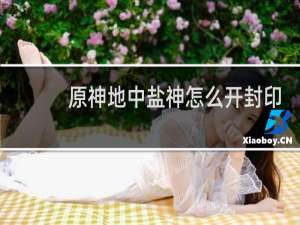 原神地中盐神怎么开封印