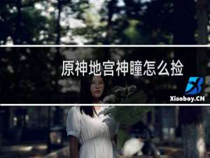 原神地宫神瞳怎么捡