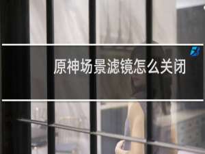 原神场景滤镜怎么关闭