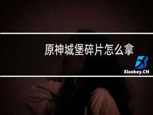 原神城堡碎片怎么拿