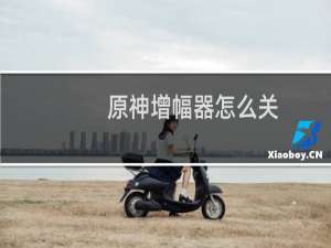 原神增幅器怎么关