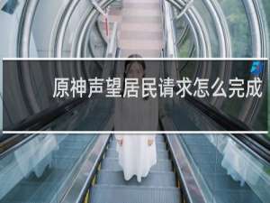 原神声望居民请求怎么完成