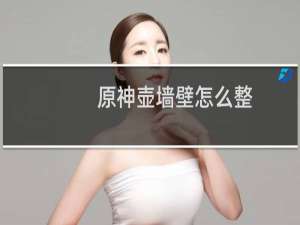 原神壶墙壁怎么整