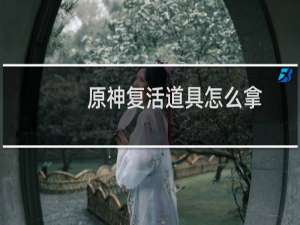 原神复活道具怎么拿