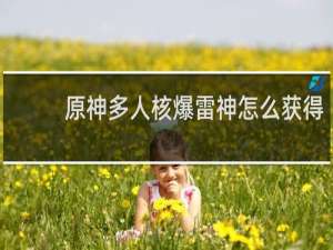 原神多人核爆雷神怎么获得