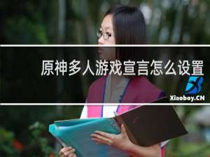 原神多人游戏宣言怎么设置