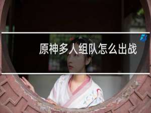 原神多人组队怎么出战