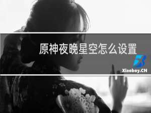 原神夜晚星空怎么设置