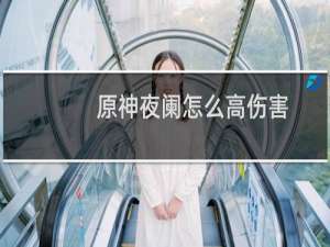 原神夜阑怎么高伤害