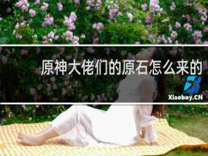 原神大佬们的原石怎么来的
