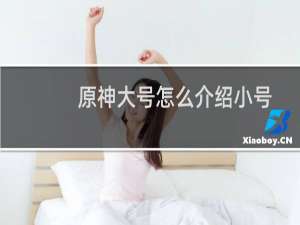 原神大号怎么介绍小号