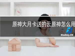 原神大月卡送的云原神怎么用