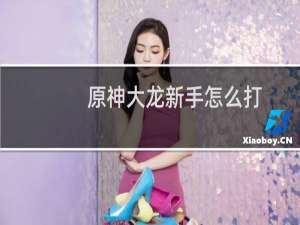 原神大龙新手怎么打