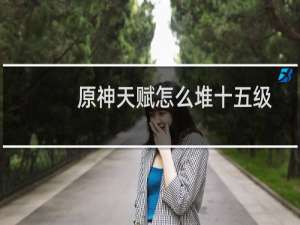 原神天赋怎么堆十五级