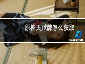 原神天赋牌怎么获取