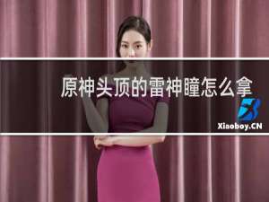 原神头顶的雷神瞳怎么拿