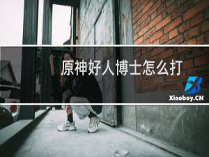 原神好人博士怎么打