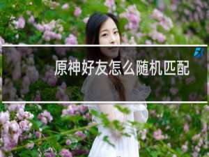 原神好友怎么随机匹配