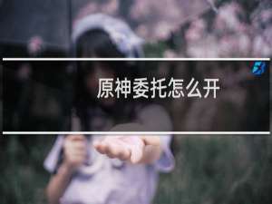 原神委托怎么开