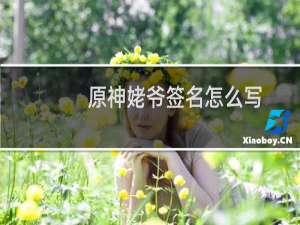 原神姥爷签名怎么写