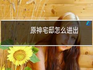 原神宅邸怎么进出