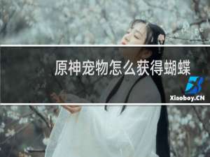 原神宠物怎么获得蝴蝶