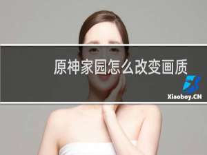 原神家园怎么改变画质