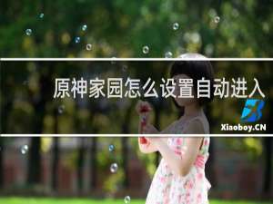 原神家园怎么设置自动进入
