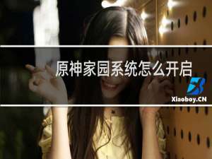 原神家园系统怎么开启