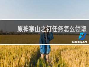 原神寒山之钉任务怎么领取