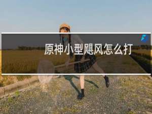 原神小型飓风怎么打