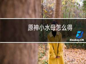 原神小水母怎么得