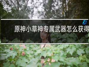 原神小草神专属武器怎么获得