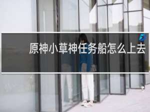 原神小草神任务船怎么上去