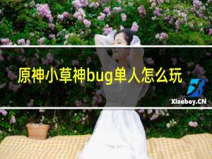 原神小草神bug单人怎么玩