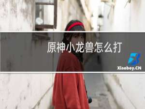 原神小龙兽怎么打