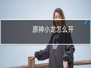 原神小龙怎么开