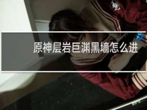 原神层岩巨渊黑墙怎么进
