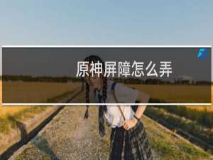 原神屏障怎么弄