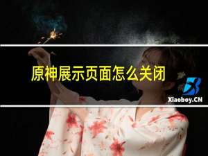 原神展示页面怎么关闭