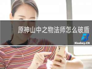 原神山中之物法师怎么破盾