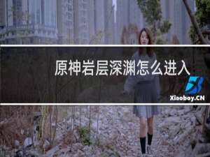 原神岩层深渊怎么进入