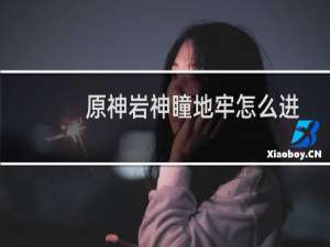 原神岩神瞳地牢怎么进