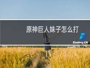 原神巨人妹子怎么打