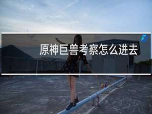 原神巨兽考察怎么进去